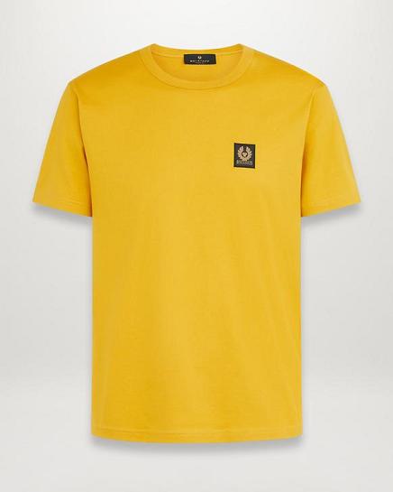 T-Shirt Belstaff Homme 1924 Jaune Coton Soldes ZM0521897